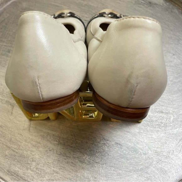 AGL Tan Leather Snakeskin Ballerina Flats Size 7 - Picture 5 of 11